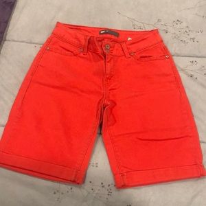 Levi’s red jean shorts